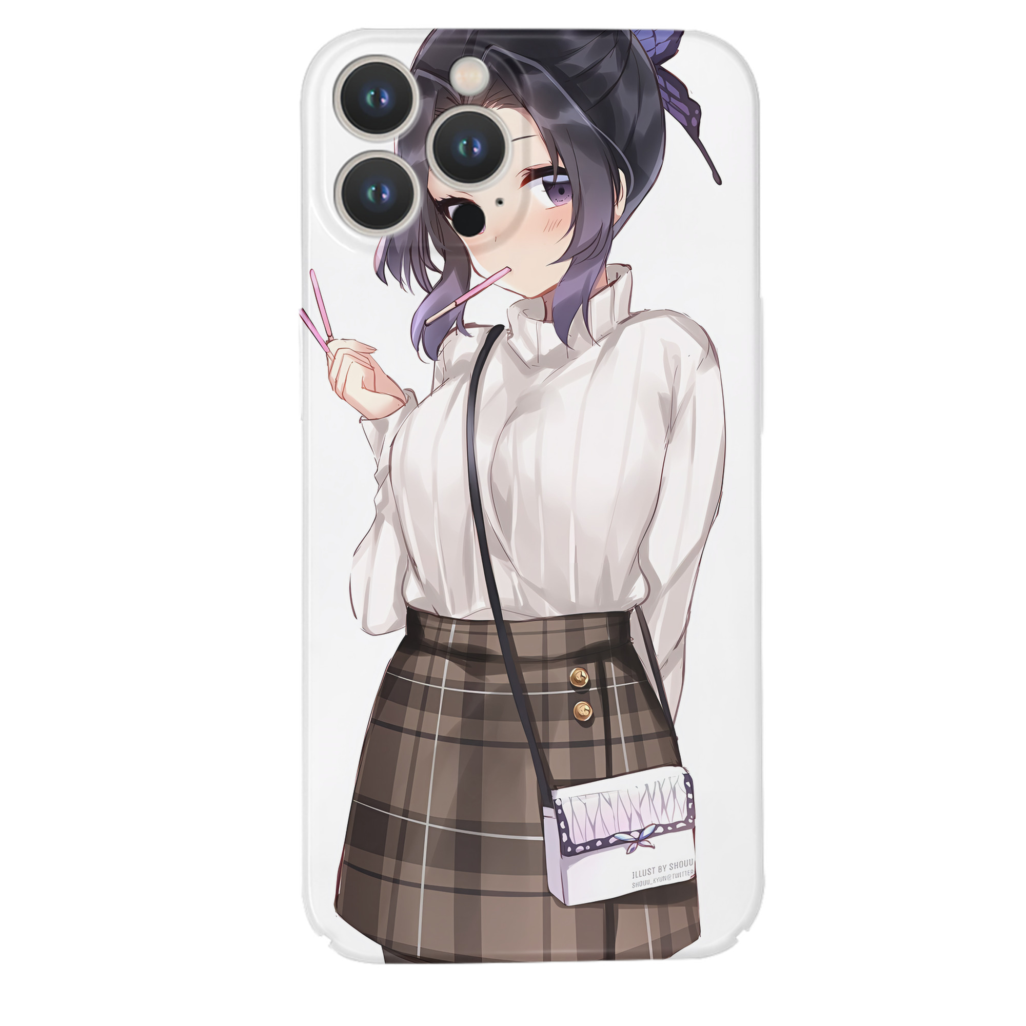 （画像用） 鬼滅の刃（きめつのやいば）蟲柱-胡蝶 しのぶ／こちょう しのぶ Kochou Shinobu 【iPhone 14シリーズ対応】ハードケース